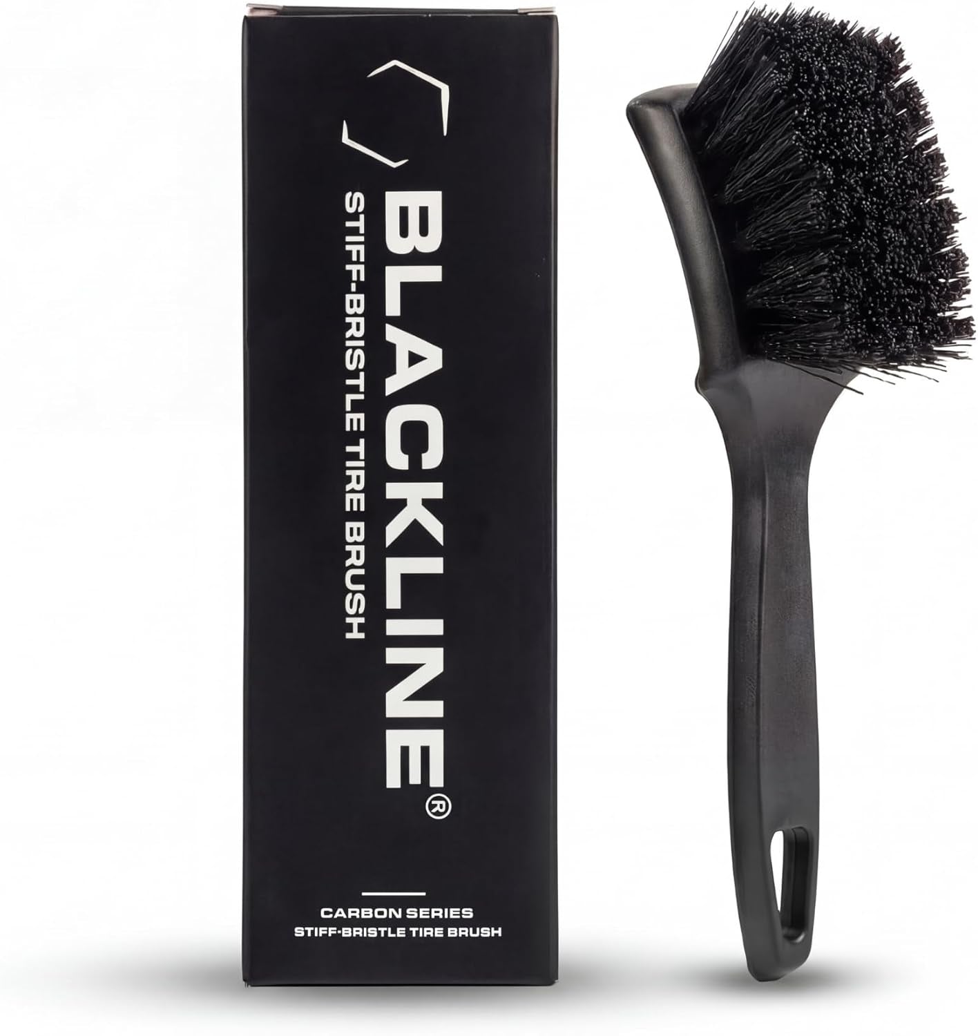 Stiff Bristle Tire Brush - Heavy Duty Car Detailing Tool for Tires - High-Performance Deep Cleaning Brush - Ideal for Tough Dirt & Grime Removal - Premium Auto Care Accessory