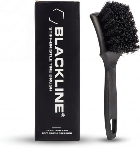 Stiff Bristle Tire Brush - Heavy Duty Car Detailing Tool for Tires - High-Performance Deep Cleaning Brush - Ideal for Tough Dirt & Grime Removal - Premium Auto Care Accessory