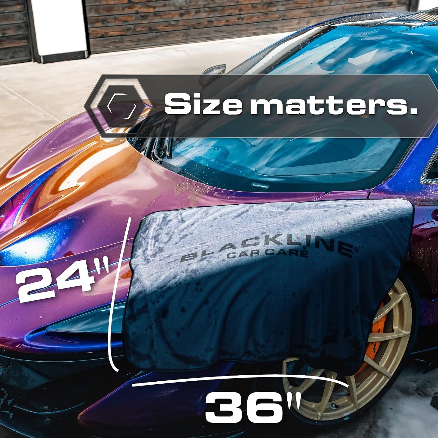 24"X36" Slim Twisted-Loop Drying Towel, 800GSM, Streak Free, Lint Free, Reusable - Car Accessories, Bath Towels, Microfiber Cleaning Cloth - One Pass Is All You Need