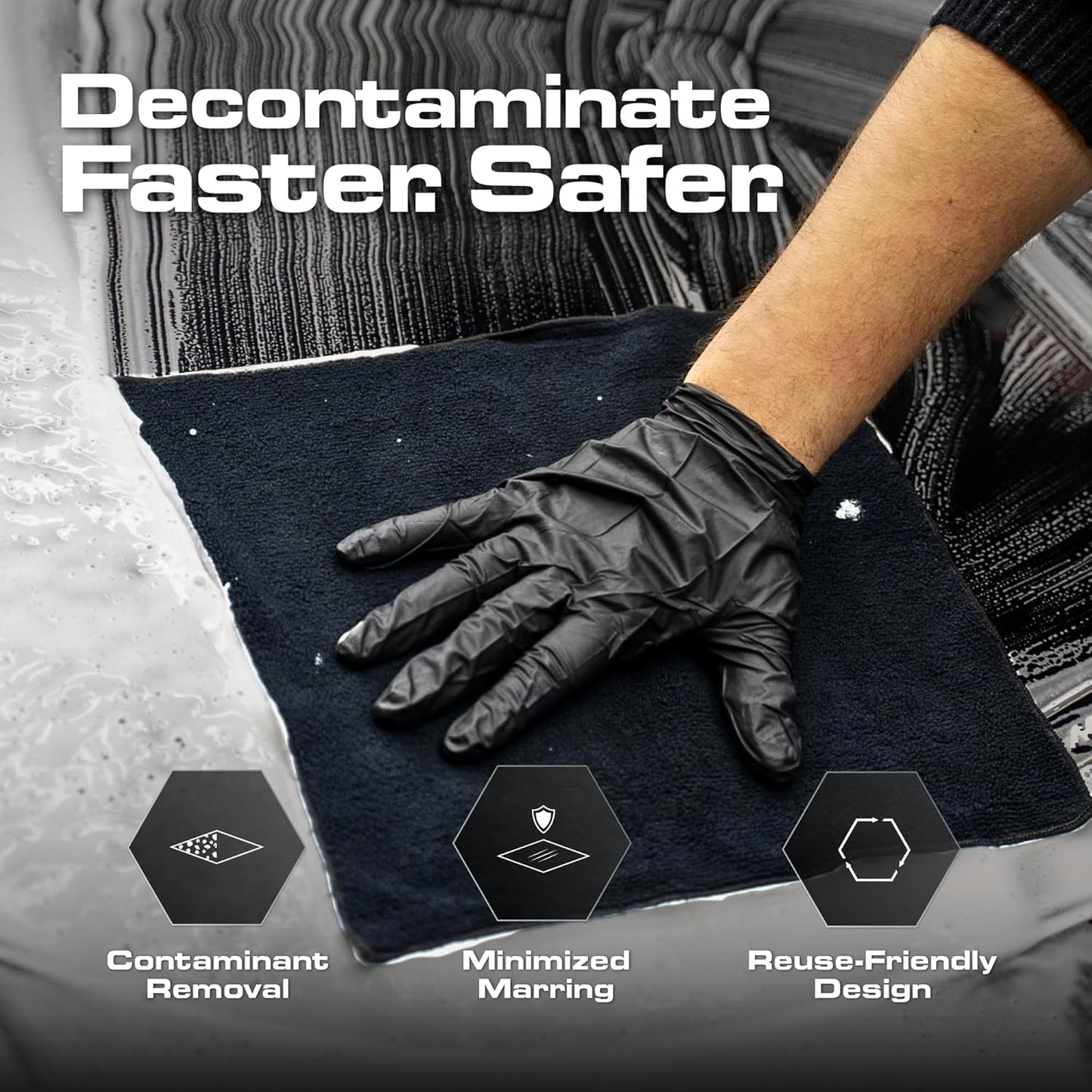 Clay Towel - Auto Detailing Synthetic Clay Towel - Decontaminate Paint and Glass for Smooth Washing - Great and Effective for Car, Truck, SUV - 12" X 12"