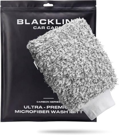 Microfiber Automotive Wash Mitt -Premium Scratch Free Wash Mitt for Car Cleaning|Car Detailing Accessory Works with Bucket, Car Shampoo, or Foam Cannon | 70%/30% Microfiber Blend, 9"X11"
